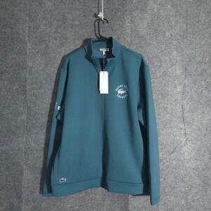 Lacoste Sport Track Jacket Mens XXL Teal Miami Open New With Tags Full Zip New